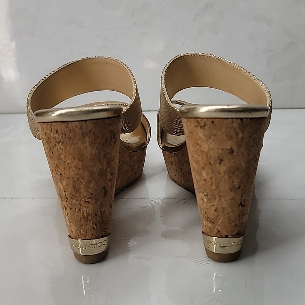 Jimmy Choo Parker Metallic Python-Printed Leather… - image 2